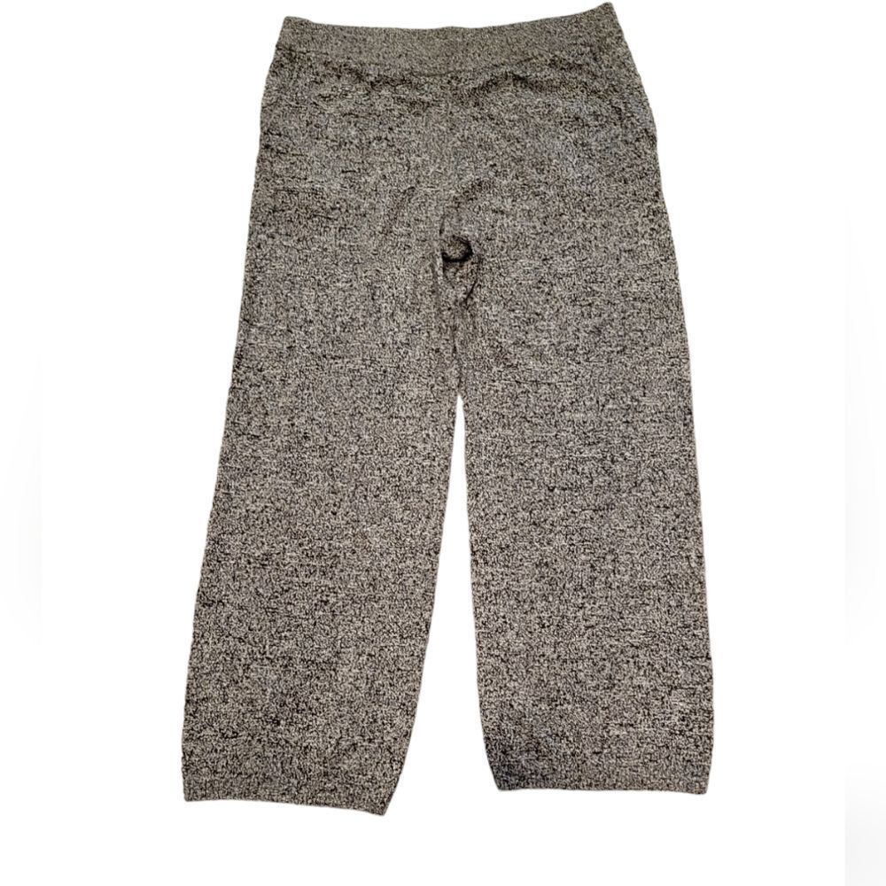 Nordstrom Pull on Wide Leg Black Heathered Women's Sweater Pant XL Pockets